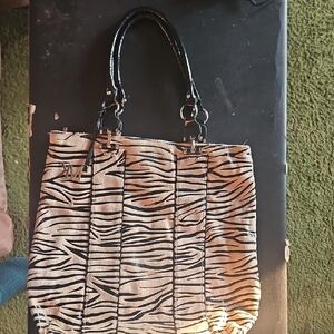 Mary Kay Zebra Pattern Tote with Black Handles